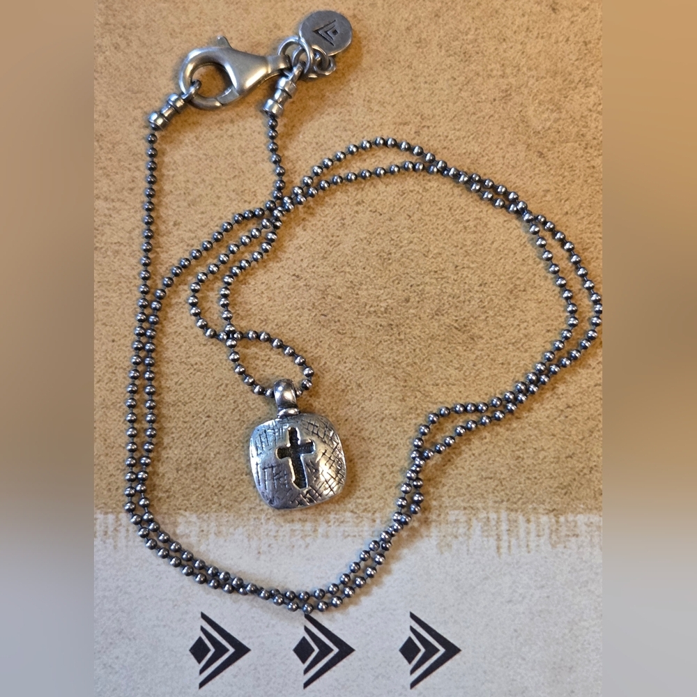 Silpada Sterling Silver Cross / Devotion Necklace - image 3